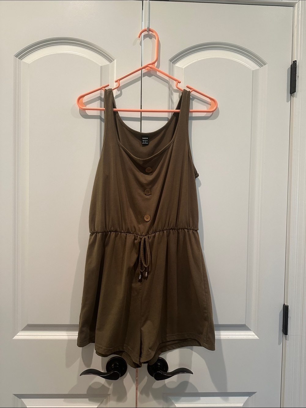 SHEIN Brown Scoop Neck Casual Top